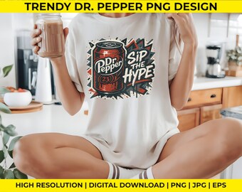 Retro Getränkedose PNG SVG JPG Design | T-Shirt Sublimation Clipart für Cricut digital Download