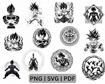 Anime SVG Bundle – 12+ Japanese Silhouettes for Cricut Silhouette