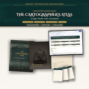 Planificador de Dungeon Master, carpeta de campaña imprimible con Google Sheets Console