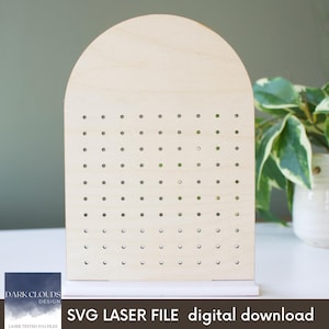 Arch Style Earring Stand SVG File for Laser Cutting