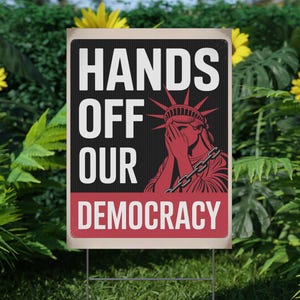 Hands Off Our Democracy Resist Protest Sign PRINTABLE, Anti-Trump Protest Poster For March, Digital Download, Political Activist Rally Sign
