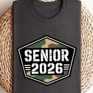 Senior 2026 Old School Camo PNG, Class of 2026 Shirt Png, Graduation 2026 Png, Camouflage Senior Sublimation Design, Digital Download, DTF