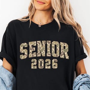 Senior 2026 Old School Camo PNG, Class of 2026 Shirt Png, Graduation 2026 Png, Camouflage Senior Sublimation Design, Digital Download, DTF