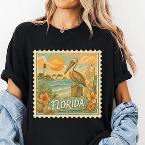 Florida State Stamp PNG, Distressed Vintage Florida Shirt Png, United States Patriotic Png Sublimation Design, Digital Download, DTF