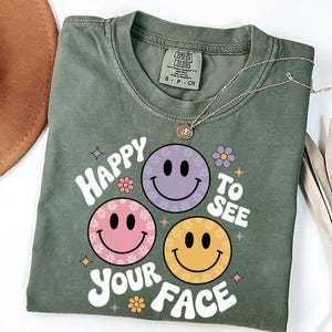 Teacher PNG, Happy To See Your Face Shirt Png, Back to School Png, Teacher Appreciation Png, Sublimation Design, Digital Download, DTF