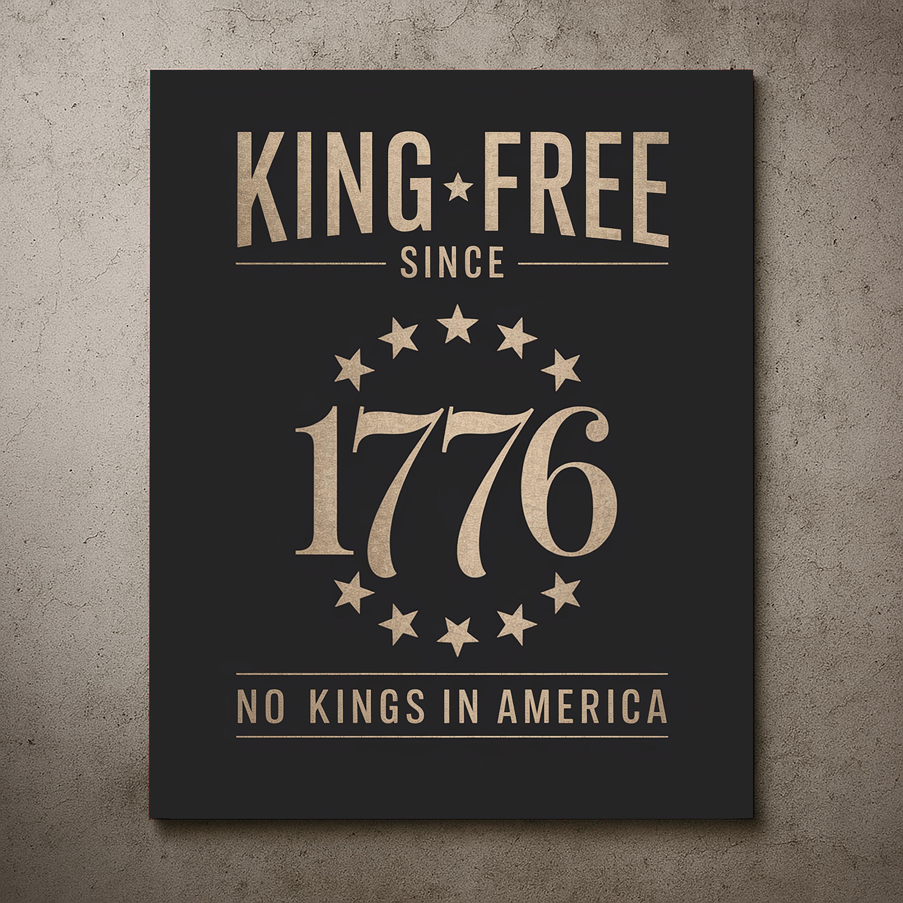 番号1776 : No Kings In America 1776 T-Shirt : Clothing, Shoes