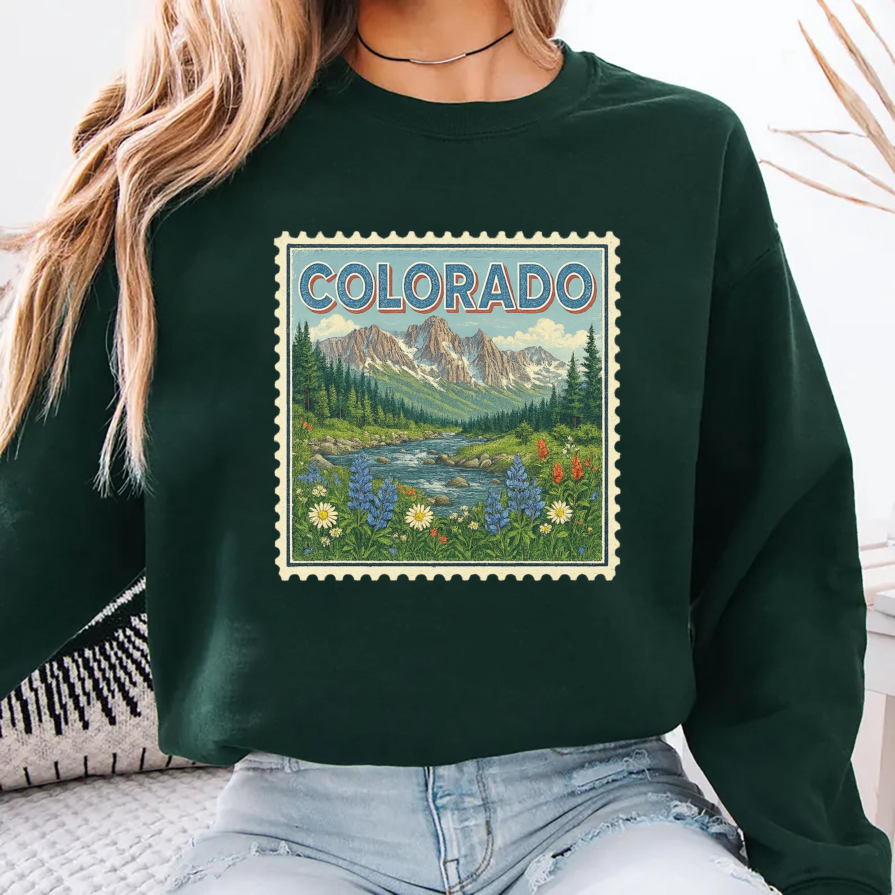 T-shirt Homme Colorado Parc National Rocheuses - Motif Orignal Timbre - Coton - Neuf Sans étiquettes - Marque Mr. Tee