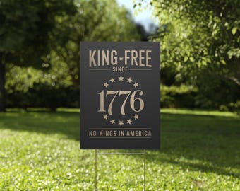 No Kings In America 1776 Hofschild – Patriotisch & Wetterfest Für Garten