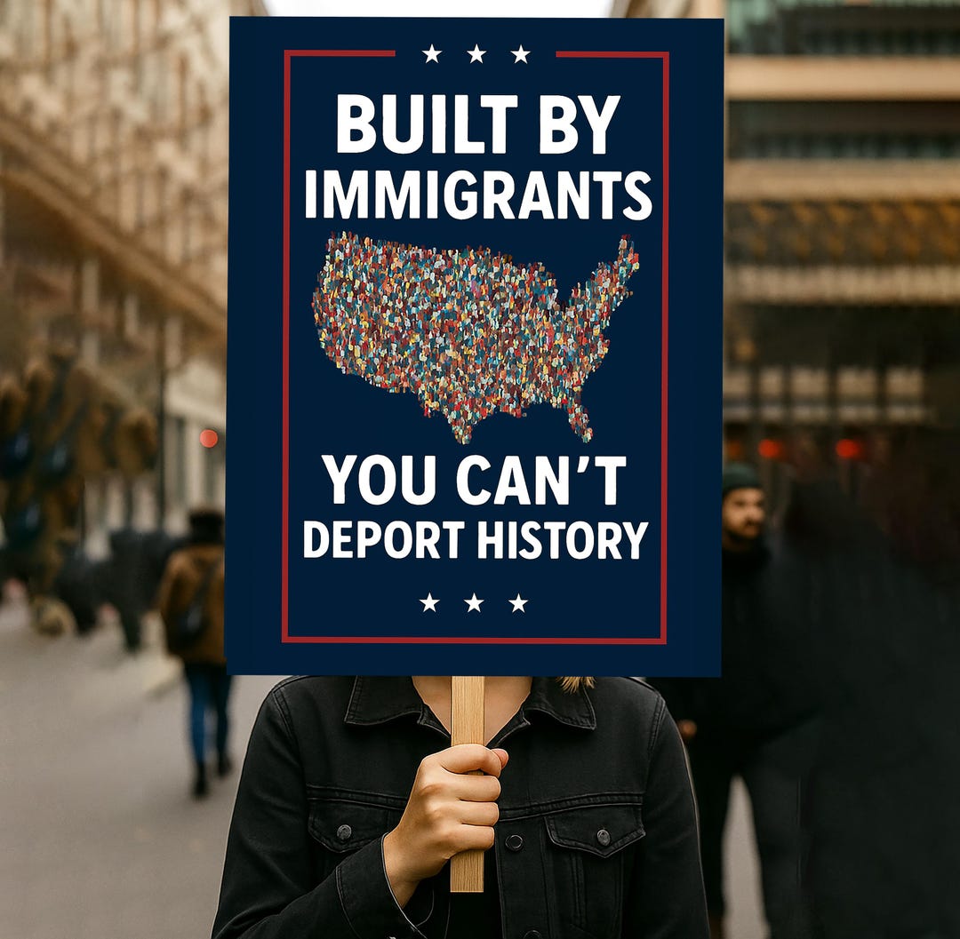Built by Immigrants You Can’t Deport History Protest Sign PRINTABLE ...