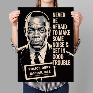 Get In Good Trouble Protest Sign PRINTABLE, John Lewis, Resist Fascism, Anti-Trump Poster For March, Digital Download, Political Rally Sign