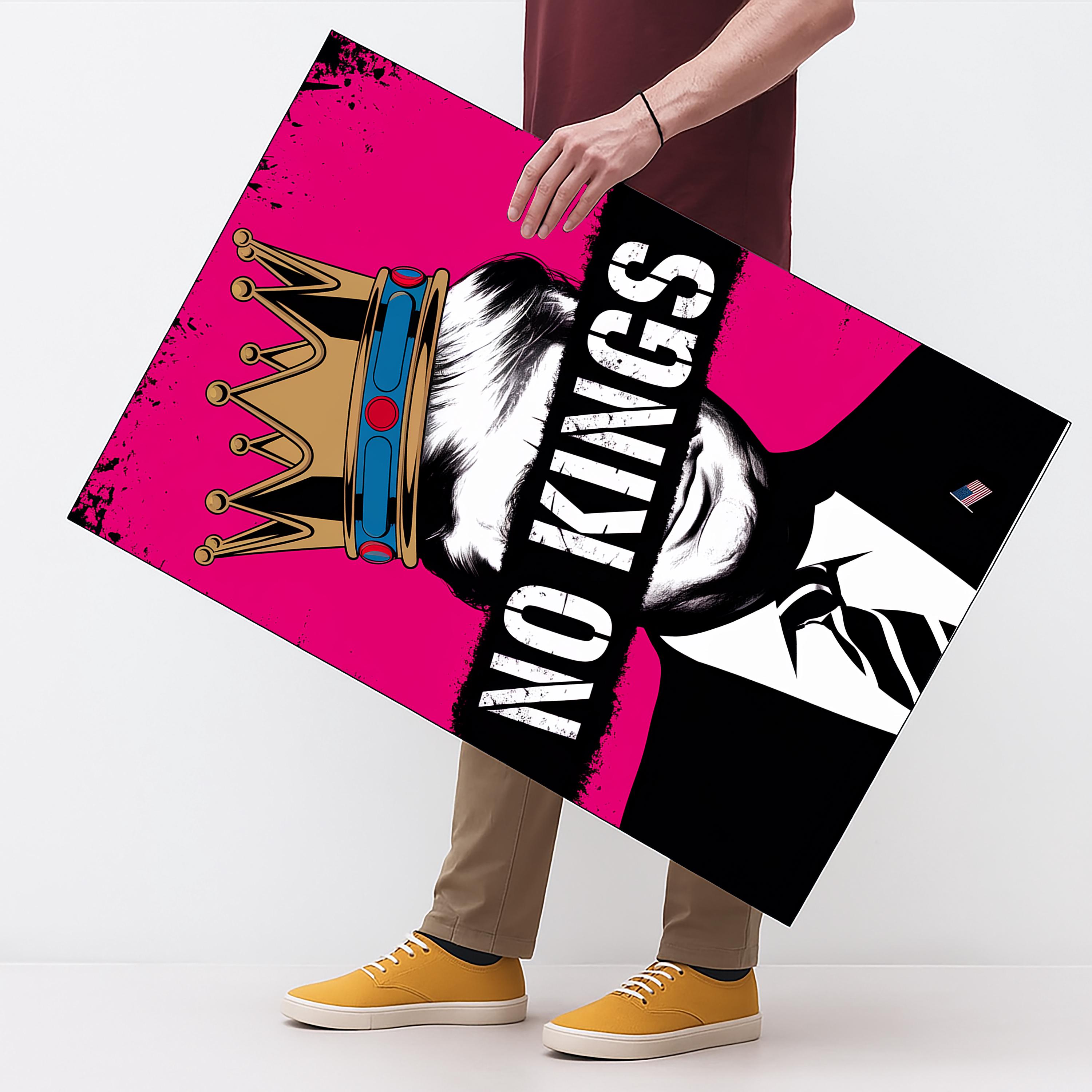 No Kings Protest Sign PRINTABLE, Anti-trump Poster for March ...