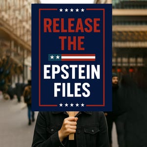 Release Epstein Files Protest Sign PRINTABLE, Trump Epstein Besties, Anti-Trump Poster For March, Political Activist Rally, Digital Download