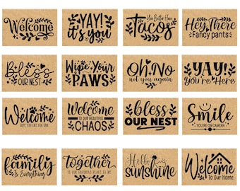 20 Doormat SVG Bundle, Welcome Mat Cut Files, Funny Door Mat Quotes, Farmhouse Porch Sign Svg PNG EPS, Cricut Silhouette, Instant Download
