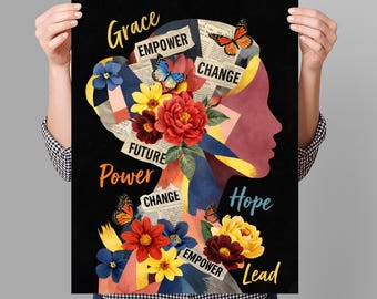 International Womens Day Sign PRINTABLE, Womens Day Poster For March, Digital Download, Anti Trump, Hope, Grace, Power, Activist Rally Sign