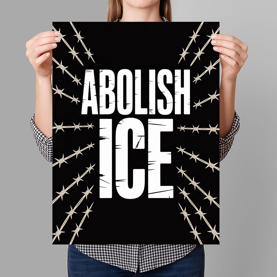 Abolish ICE Immigration Human Rights Protest Sign PRINTABLE, Anti-trump ...