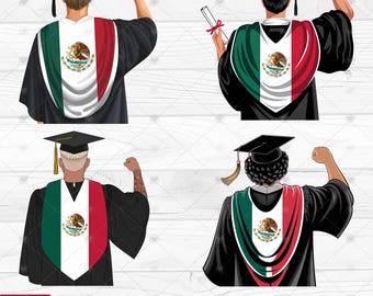 10 MEXICAN Boy Graduates PNG Bundle, Watercolor Mexican Boy Flag Shirt Png, Graduation Images Png, Sublimation Design, Digital Download, DTF