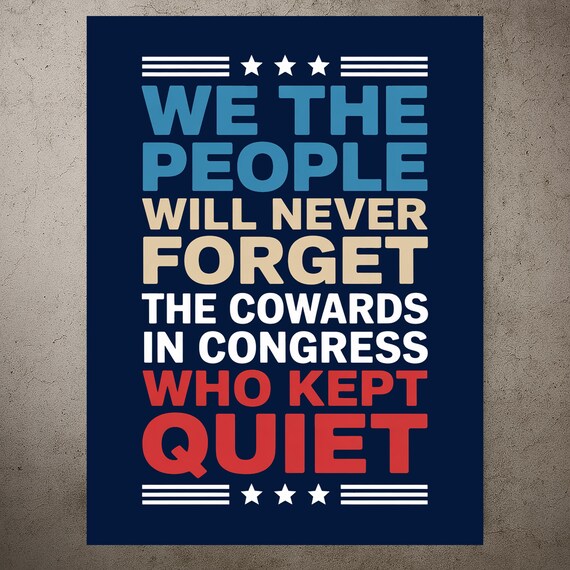 We the People Will Never Forget Protest Sign PRINTABLE, No Kings