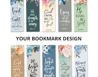 20 Bible Verse Bookmark Bundle, Printable Floral Bible Bookmark, Inspirational Christian Bookmark, Christian PNG, Scripture Printable Art