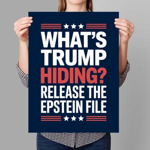 Release Epstein Files Protest Sign PRINTABLE, Trump Epstein Besties, Anti-Trump Poster For March, Political Activist Rally, Digital Download