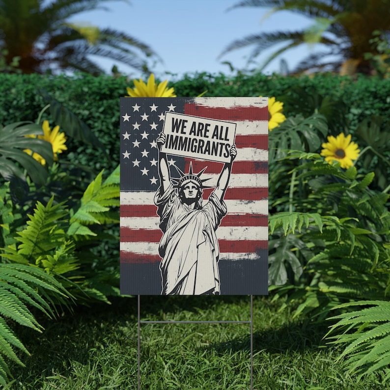 We Are All Immigrants Statue of Liberty Protest Sign PRINTABLE, Anti ...