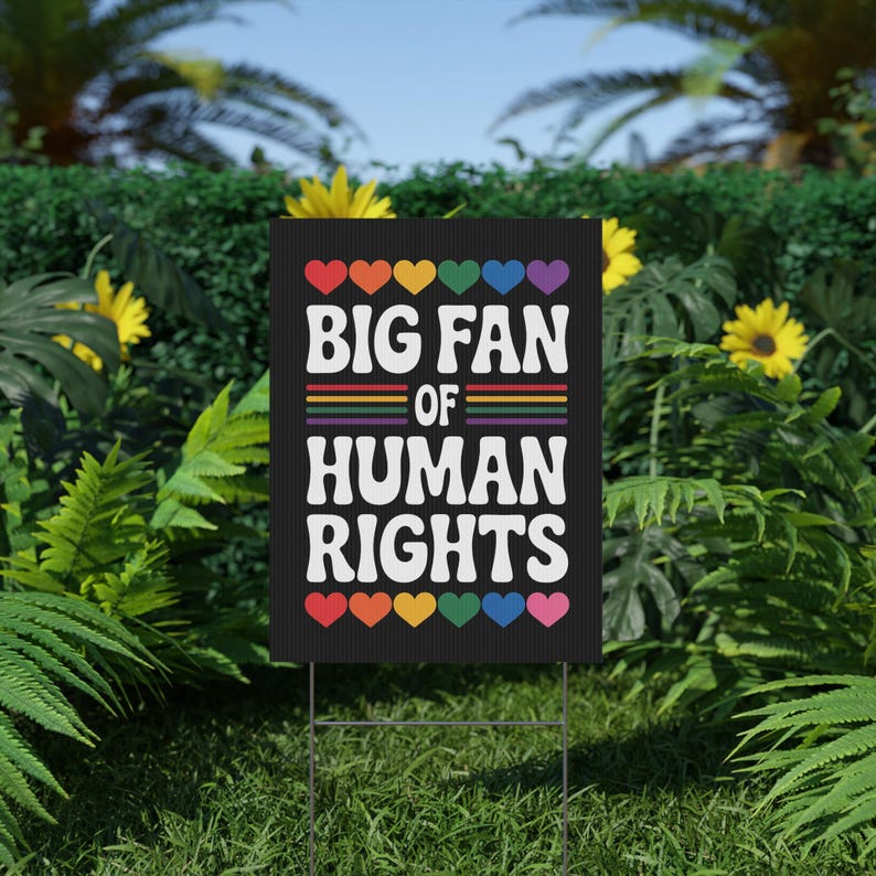 Pro Human Rights Signs Big Fan of Human Rights Protest Sign PRINTABLE, Anti-trump Protest ...