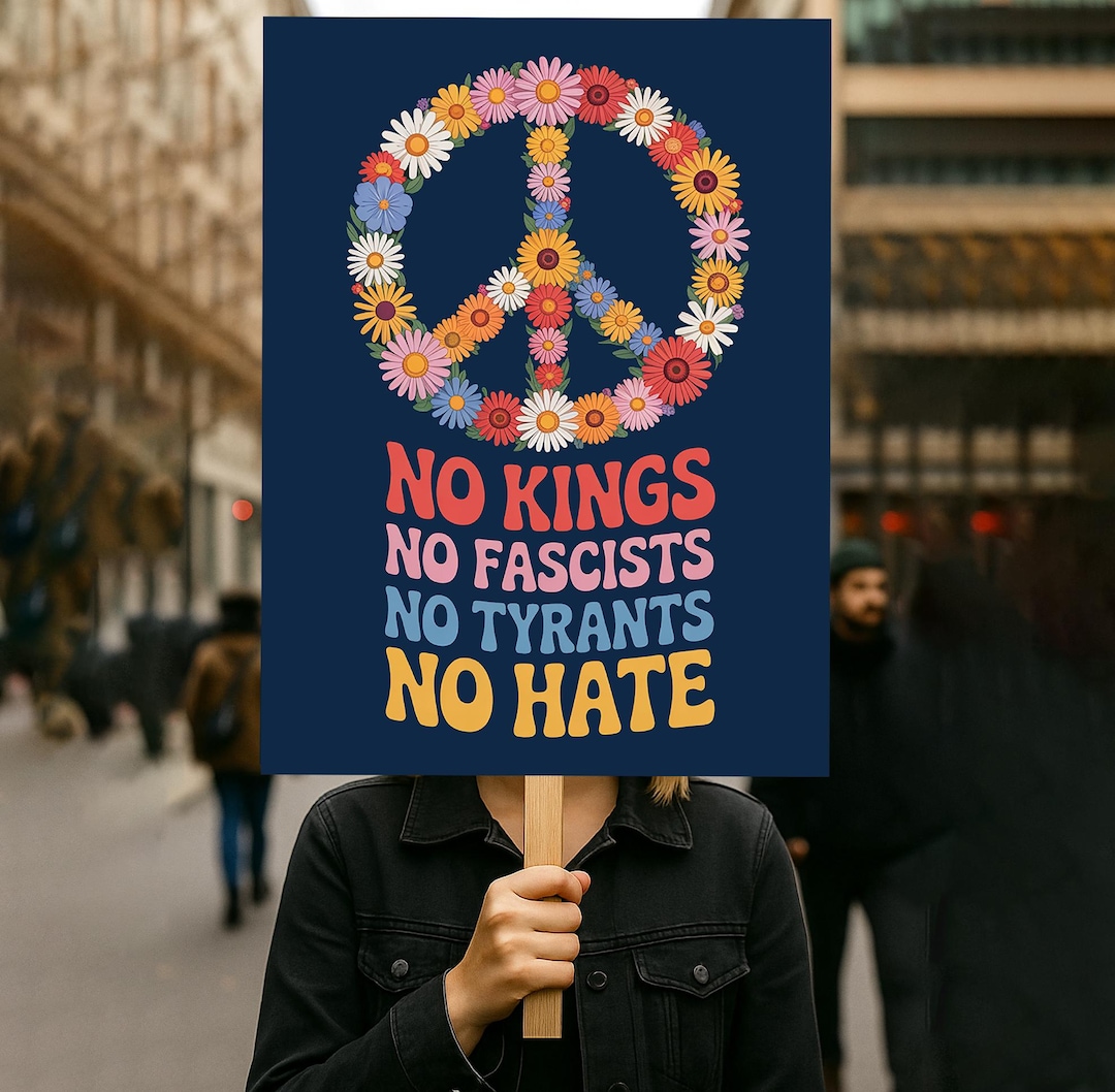 No Kings in America Since 1776 Protest Sign PRINTABLE, Anti-trump ...