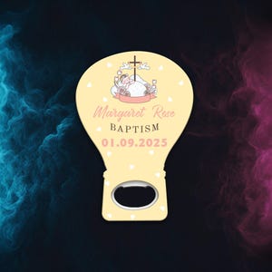 Magnete Apribottiglie Battesimo Personalizzati – Bomboniere Incise, Souvenir Religiosi e Regali Unici per Ospiti e Famiglia