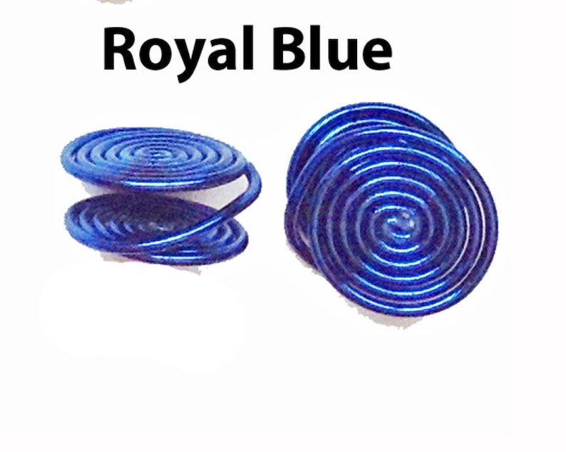 Clip-On Pair 10-12mm Pressure Earrings Keloid Scar Concealment Handmade in USA by Earlums Royal Blue PAIR