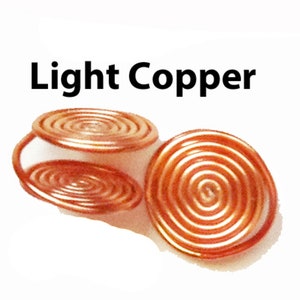 Par de pendientes de presión de 10 a 12 mm con clip para ocultar cicatrices queloides hechos a mano en EE. UU. por Earlums Light Copper PAIR