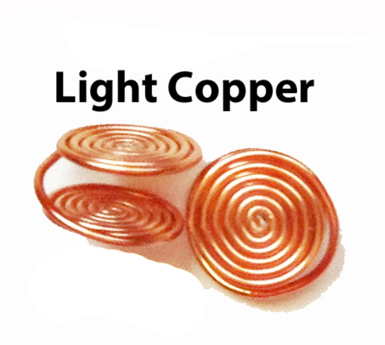 Par de pendientes de presión de 10 a 12 mm con clip para ocultar cicatrices queloides hechos a mano en EE. UU. por Earlums Light Copper PAIR
