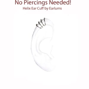 Cage Ear Cuff Helix Four,  No Piercing, Gold or  Silver Tone Cartilage Earring, Four Hoops Ear Cuff, Cartilage Fake Piercing, Helix Ear Cuff