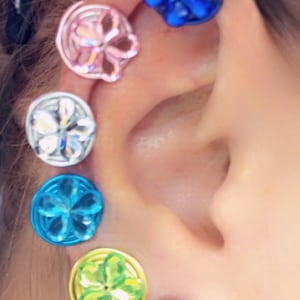 Flower Clip-on 12mm Earring Pair Compression Pressure Keloid Clip-on Handmade in USA by Earlums