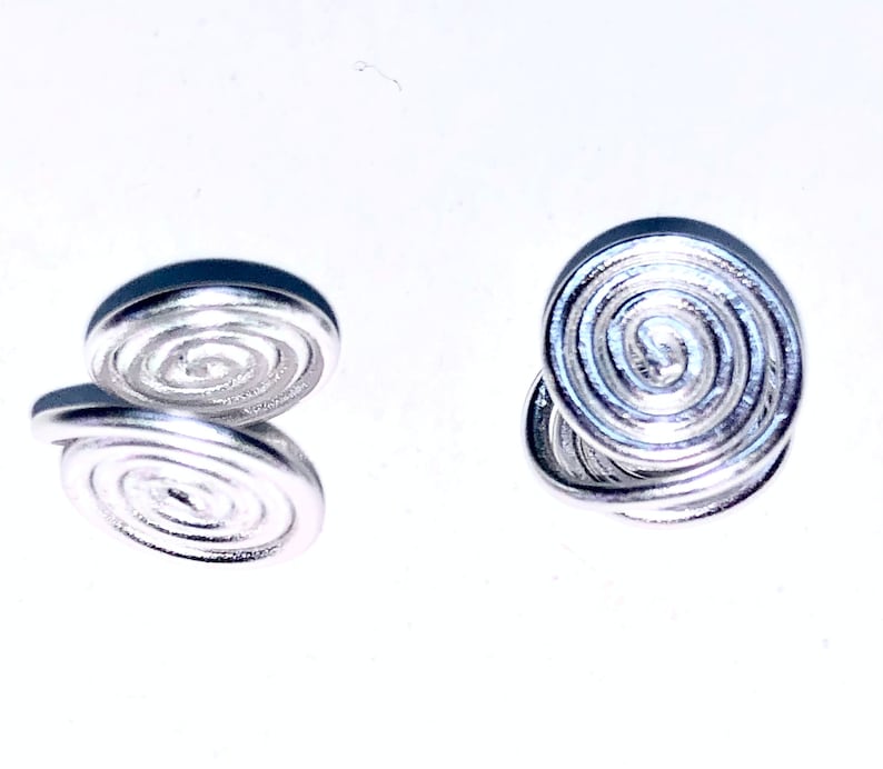 8mm Pressure Clip on Earring Pair for Keloids, Compression Earrings for Keloids, Clip On Earring, Ear Cuff, Non-pierced Flexible Earrings, Silver Tone Pair