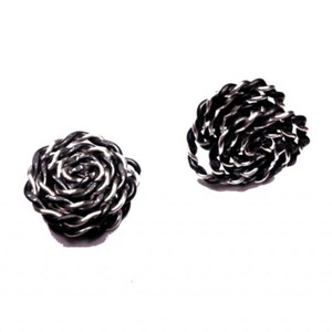 Pair of Clip-On 16-18mm Fashionable Finger Pressure twisted wire wraped earrings for keloids Handmade in USA by Earlums image 2