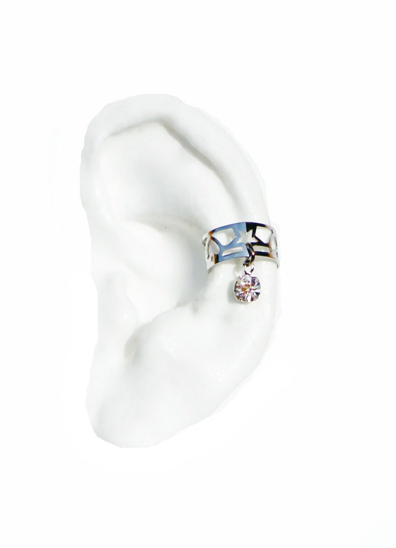Claire Ear Cuff With Rhinestone Etsy