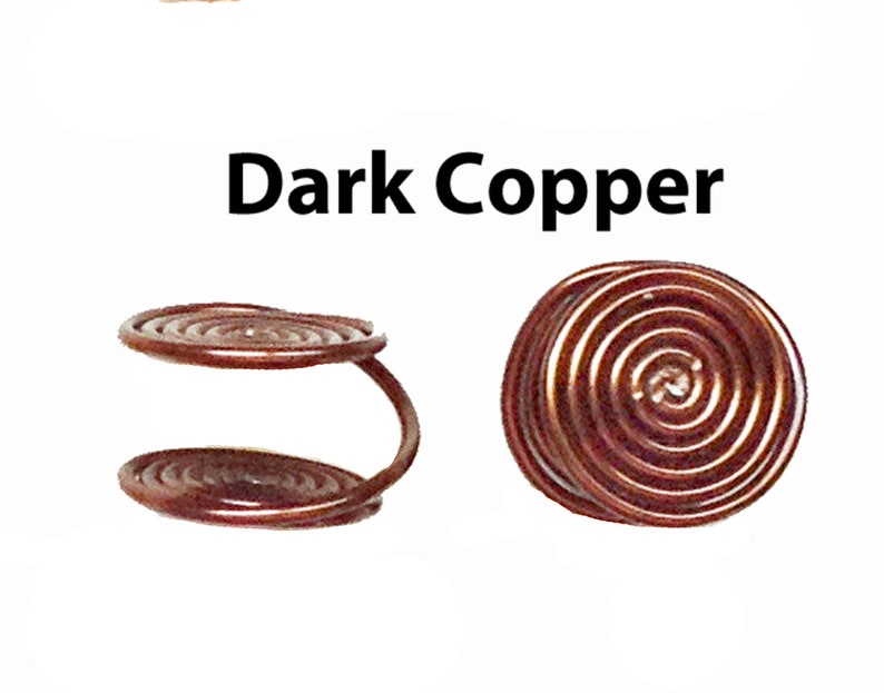 Par de pendientes de presión de 10 a 12 mm con clip para ocultar cicatrices queloides hechos a mano en EE. UU. por Earlums Dark Copper PAIR