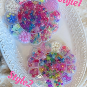 Flower Box of Kids Beads Kit,Y2k Assorted Bead Kit,Beaded Bracelet kit,DIY Bracelet Kit, Craft Gift,Bead Kit,DIY Craft kit for Kids.