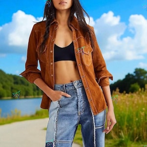 Western Style Fringe Jacket Festival Jacket, Fringed Shirt, Ladies Tassel Jacket, Women Western Brown Suede Leather Fringe Vintage Coat