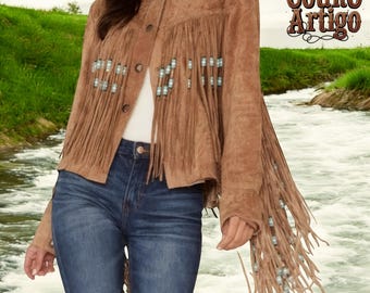 Women’s Genuine Suede Leather, Western Cowgirl Style Chap Fringe, Women Riding Leather Chap Fringes, Leather Pant Leather Chap, Gift for her