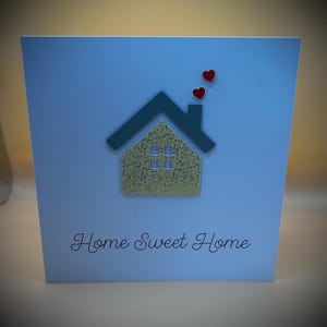 Home Sweet Home Karte, New Home Karte, 18x18cm 3D Karte