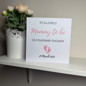 Mummy to be-kaart, babyshowerkaart, gepersonaliseerde kaart 7 x 7 inch