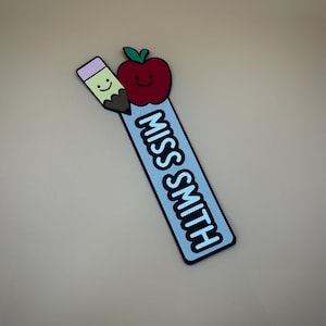 Bookmark, Teachers bookmark, school bookmark, gift for teacher, personalised bookmark, bookmark for teacher
