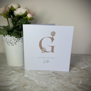 Welcome to the world-kaart, nieuwe babykaart, gepersonaliseerde babykaart, gepersonaliseerde kaart 7 x 7 inch