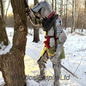 Medieval Knight Steel Lady Armor Set | Brave Lady Warrior Costume | LARP Armor | SCA Combat Armor | Female Cosplay Armor | Women&#39;s Gifts