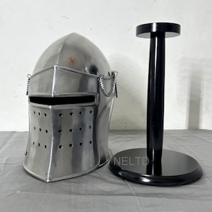 Middeleeuwse Barbute Knight Armor-helm Crusader Warrior volledig draagbare helm voor rollenspel Cadeau