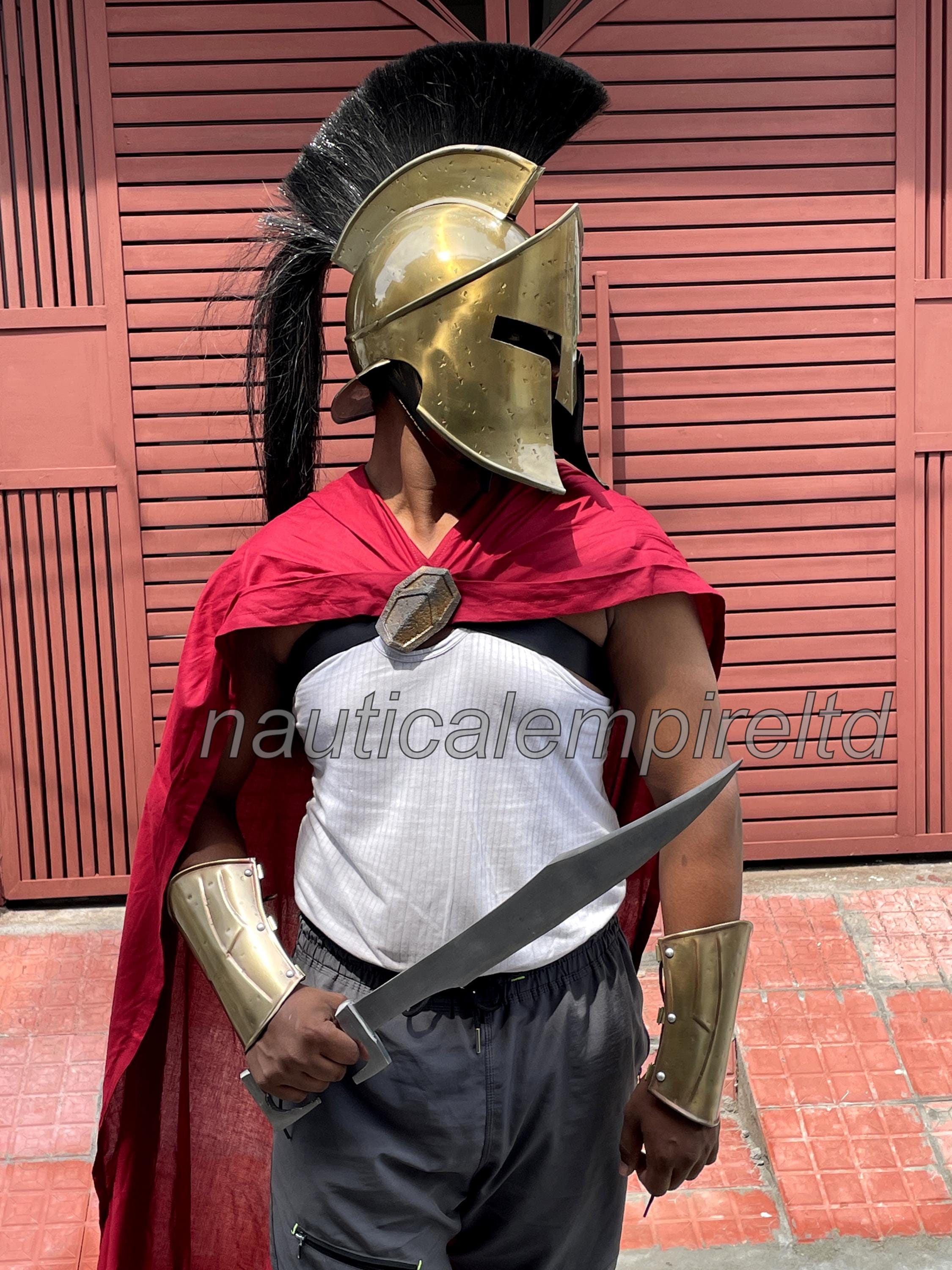 スパルタ戦士コスチュームセット - 300 映画にインスパイアされたヘルメット、ブレーサー、ケープ、剣、コスプレ \u0026 LARP - Etsy 日本, image size:2250x3000
