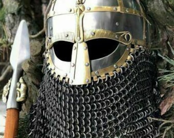 ヴァイキングヘルム 10世紀のバイキングヘルメット - 本格的なスタイル、鋼鉄製の