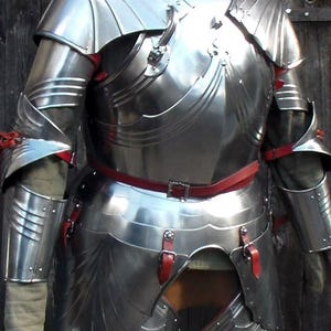Handmade Medieval Gothic Half Armor Suit Knight Warrior Costume For Renaissance Fair And Jousting Cosplay