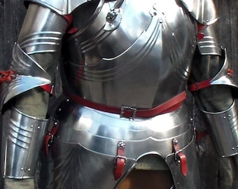 Handmade Medieval Gothic Half Armor Suit Knight Warrior Costume For Renaissance Fair And Jousting Cosplay