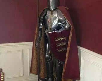 Medieval Knight 6 Feet Fully Wearable Suit Of Armor Crusader Combat Full Body Armor Templar For Display And Collector's